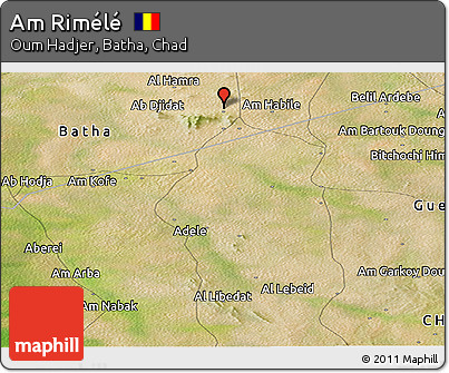 Satellite Panoramic Map of Am Rimélé