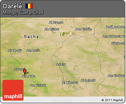 Satellite Panoramic Map of Darélé