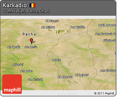 Satellite Panoramic Map of Karkadio
