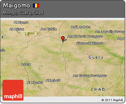 Satellite Panoramic Map of Maïgomo
