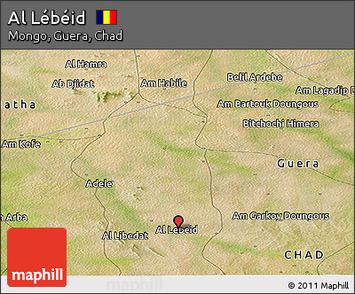 Satellite Panoramic Map of Al Lébéid
