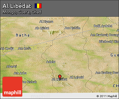 Satellite Panoramic Map of Al Libédat