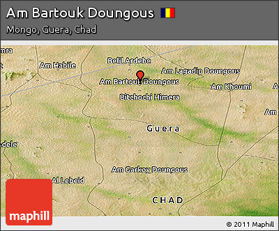 Satellite Panoramic Map of Am Bartouk Doungous