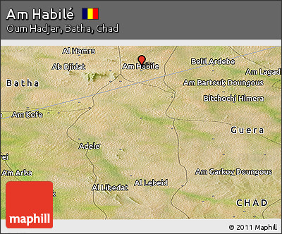 Satellite Panoramic Map of Am Habilé