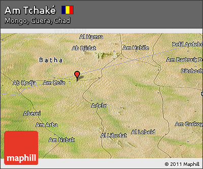 Satellite Panoramic Map of Am Tchaké
