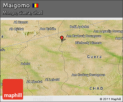 Satellite Panoramic Map of Maïgomo