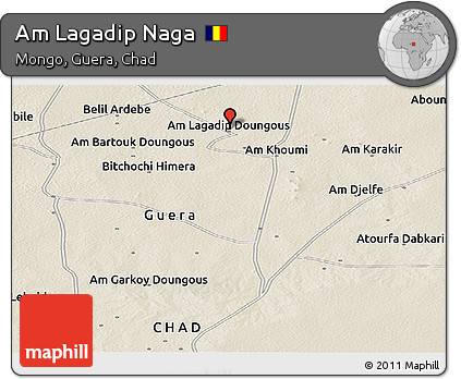 Shaded Relief Panoramic Map of Am Lagadip Naga