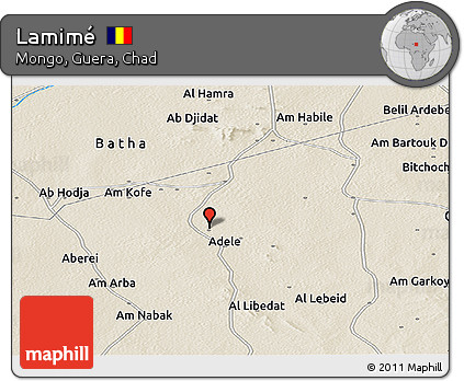 Shaded Relief Panoramic Map of Lamimé