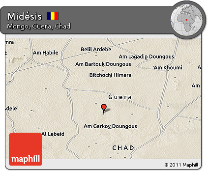 Shaded Relief Panoramic Map of Midésis