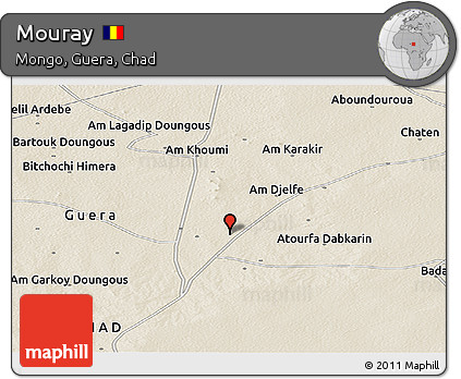 Shaded Relief Panoramic Map of Mouray