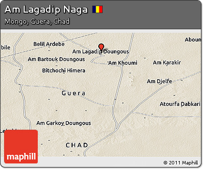 Shaded Relief Panoramic Map of Am Lagadip Naga