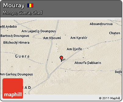 Shaded Relief Panoramic Map of Mouray