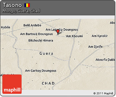 Shaded Relief Panoramic Map of Tasono