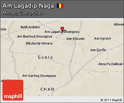 Shaded Relief Panoramic Map of Am Lagadip Naga