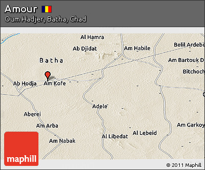 Shaded Relief Panoramic Map of Amour