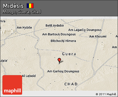 Shaded Relief Panoramic Map of Midésis