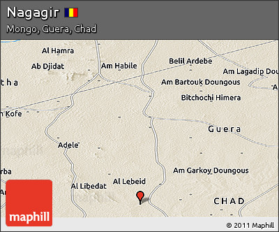 Shaded Relief Panoramic Map of Nagagir