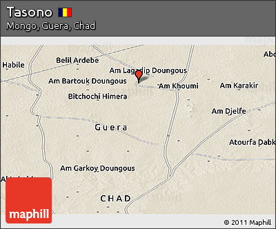 Shaded Relief Panoramic Map of Tasono
