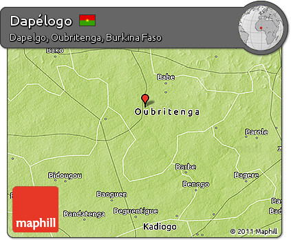 Physical 3D Map of Dapélogo