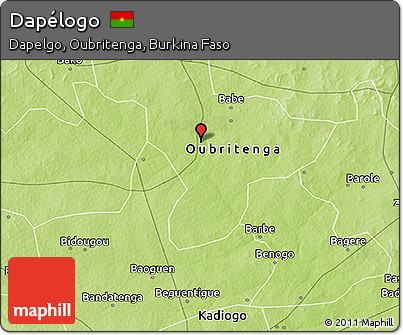 Physical 3D Map of Dapélogo
