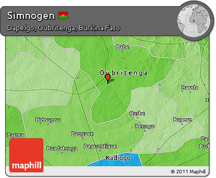 Political 3D Map of Simnogen
