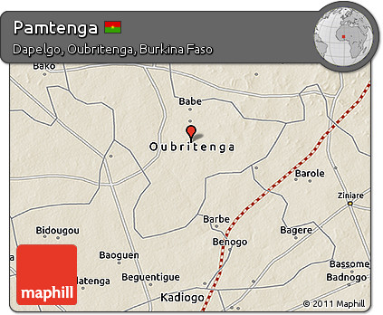 Shaded Relief 3D Map of Pamtenga