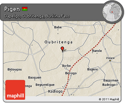 Shaded Relief 3D Map of Pigen