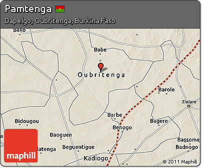 Shaded Relief 3D Map of Pamtenga