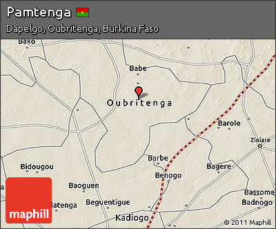 Shaded Relief 3D Map of Pamtenga
