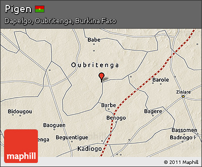 Shaded Relief 3D Map of Pigen
