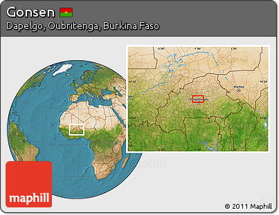 Satellite Location Map of Gonsen