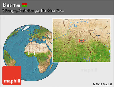 Satellite Location Map of Basma