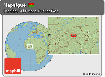 Savanna Style Location Map of Napalgué