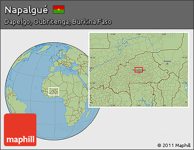 Savanna Style Location Map of Napalgué