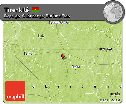 Physical Map of Tirenkilé
