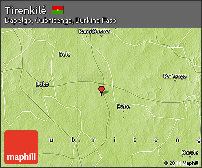 Physical Map of Tirenkilé