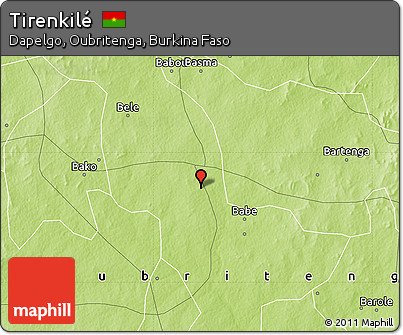 Physical Map of Tirenkilé