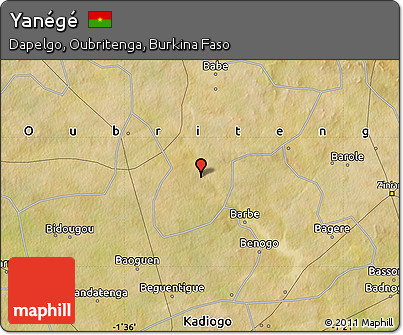 Satellite Map of Yanégé