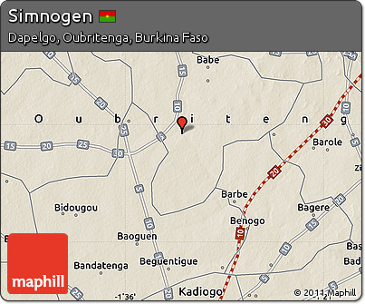 Shaded Relief Map of Simnogen