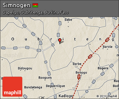 Shaded Relief Map of Simnogen