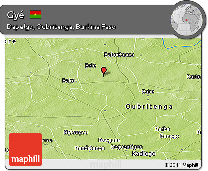 Physical Panoramic Map of Gyé