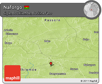 Physical Panoramic Map of Naforgo