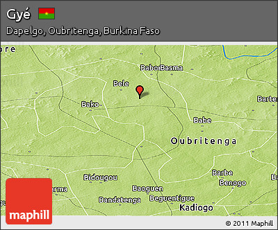 Physical Panoramic Map of Gyé