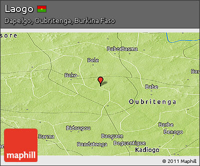 Physical Panoramic Map of Laogo