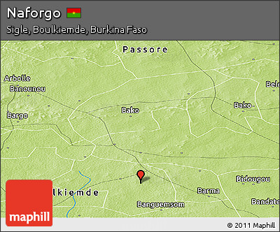 Physical Panoramic Map of Naforgo
