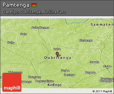 Physical Panoramic Map of Pamtenga