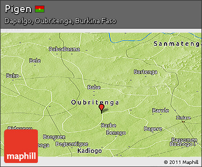 Physical Panoramic Map of Pigen