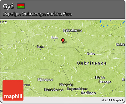 Physical Panoramic Map of Gyé