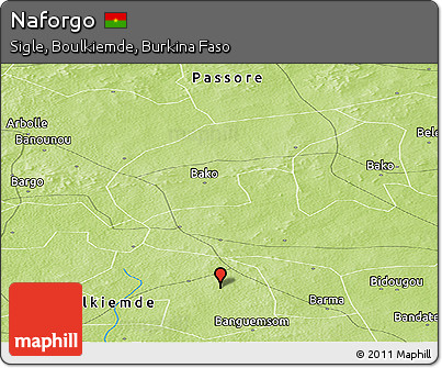 Physical Panoramic Map of Naforgo