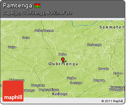 Physical Panoramic Map of Pamtenga